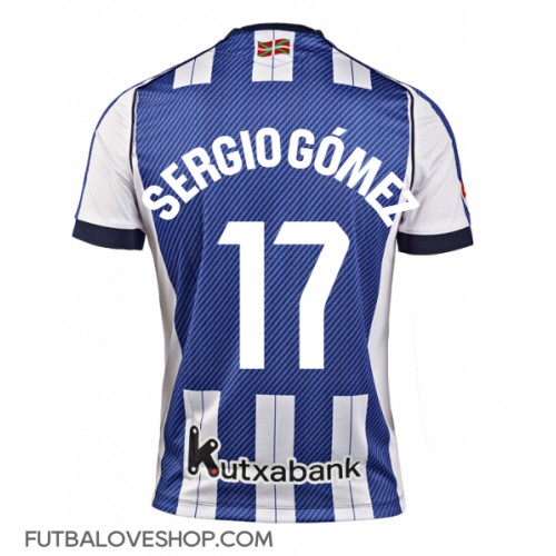Dres Real Sociedad Sergio Gomez #17 Domáci 2025-26 Krátky Rukáv Dres Real Sociedad Sergio Gomez #17 Domáci 2025-26 Krátky Rukáv